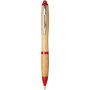 Nash balpen van bamboe (blauwe inkt) - Naturel/Rood