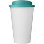 Americano® Eco 350 ml gerecyclede beker met spill-proof deksel - Aqua blauw/Wit