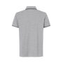 Contrast poloshirt | stretch - Grijs gemêleerd, M Contrast poloshirt | stretch - Grijs gemêleerd, M