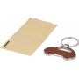 Gerecycled lederen sleutelhanger Joan bruin