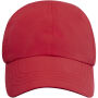 Mica GRS gerecyclede cool fit cap met 6 panelen - Rood