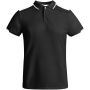 Tamil sportpolo met korte mouwen voor kinderen - Zwart/Wit - 8