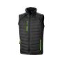 BLACK COMPASS PADDED SOFTSHELL GILET, BLACK/LIME, XS, RESULT