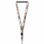 Afneembare polyester keycord met gesublimeerde satijnen overlay