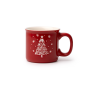 CALGARY Keramische kerstmok 260 ml - rood
