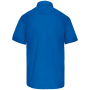 Overhemd in onderhoudsvriendelijk polykatoen-popeline korte mouwen heren Light Royal Blue XS