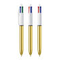 BIC® 4 Colours Shine balpen 4 Colours Shine ballpen LP gold_UP white_RI black BIC® 4 Colours Shine balpen 4 Colours Shine ballpen LP gold_UP white_RI black