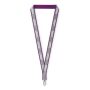Polyester keycord met reflecterende overlay Polyester keycord met reflecterende overlay