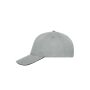 5 Panel Sandwich Cap Organic Cotton light grey/black one size