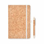 SUBER SET - A5 kurk notitieboek balpen set - Beige