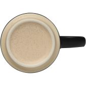 Camilla stapelbare keramische mok van 180 ml met matte afwerking - Zwart