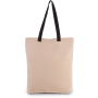 Shopper met plooi en contrasterend hengsel Natural / Black One Size