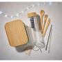 TUNDRA LUNCHBOX - Lunchbox glas bamboe deksel9000 - Transparant
