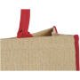 Harry jute draagtas met gekleurde accenten 25L - Naturel/Rood Harry jute draagtas met gekleurde accenten 25L - Naturel/Rood