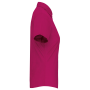 Overhemd in onderhoudsvriendelijk polykatoen-popeline korte mouwen dames Fuchsia 4XL