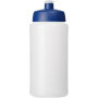 Baseline® Plus grip 500 ml sportfles met sportdeksel - Transparant/Blauw