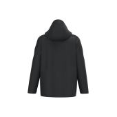 3-in-1 regenparka met capuchon in twee kleuren uniseks Black XS