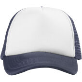 Trucker 5 panel cap - Navy/Wit