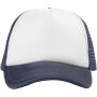 Trucker 5 panel cap - Navy/Wit