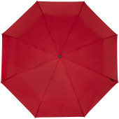 Birgit 21'' opvouwbare windproof gerecyclede PET-paraplu - Rood