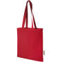 Madras 140 g/m2 draagtas van GRS gerecycled katoen 7 l - Rood