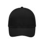6 Panel Polyester Peach Cap black