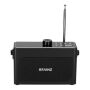 BRAINZ Retro Clock Speaker Zwart