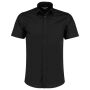 Short Sleeve Tailored Poplin Shirt, Black, 19.5, Kustom Kit
