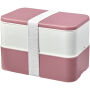 MIYO Renew 700+700 ml dubbellaagse lunchbox - Roze/Ivoorwit/Wit