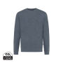 Iqoniq Denali gerecycled katoen sweater ongeverfd, heather navy (S)