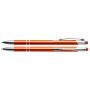 Aluminium touch-stylus balpen Limoges Oranje - Blauwe inkt