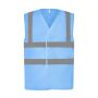 Signalisatie top koel open gaas 2 banden en bretels vest gerecycleerd Sky Blue 3XL Signalisatie top koel open gaas 2 banden en bretels vest gerecycleerd Sky Blue 3XL