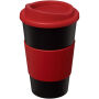 Americano® 350 ml geïsoleerde beker met grip - Zwart/Rood Americano® 350 ml geïsoleerde beker met grip - Zwart/Rood