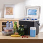 Brisby Koelbox - Frigobox - 13L - Zwart - Tot maximaal 40 uur isolatie - Incl. 2 dikke koelelementen van 450ml - Temperatuur veilige sluiting - Nieuw ontwerp met koelelement vergrendeld in deksel