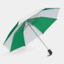 Opvouwbare, uit 2 secties bestaande manueel te openen paraplu REGULAR groen, wit