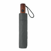 RAYNA FOLD - 21" auto paraplu houten greep - Steengrijs