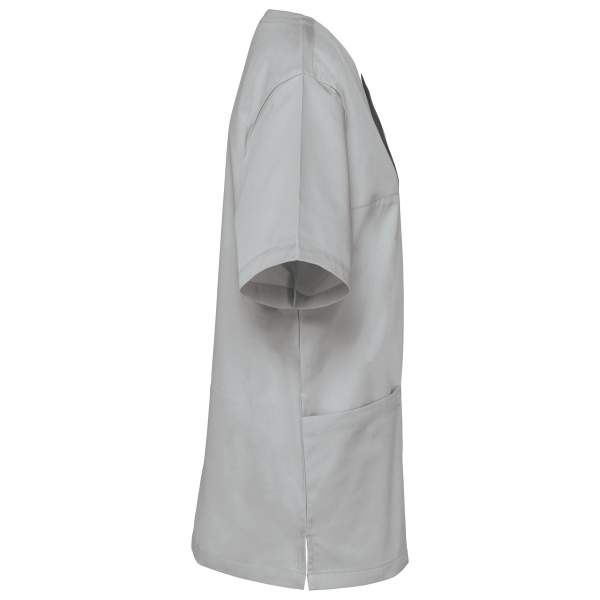 Unisex tuniek met korte mouwen van polykatoen Snow Grey 4XL Unisex tuniek met korte mouwen van polykatoen Snow Grey 4XL