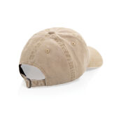 BEAU AWARE™ Washed 6 panel 270gsm cotton twill cap, beige