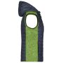 Ladies' Knitted Hybrid Vest kiwi melange/anthracite melange S