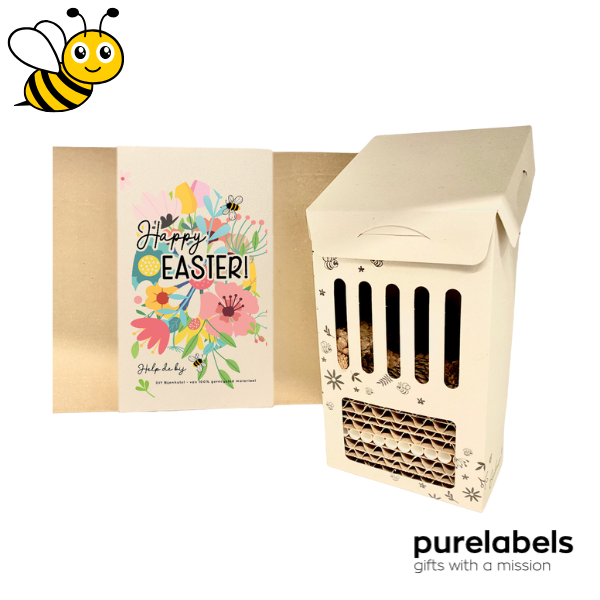 Paasgeschenk personeel | DIY Bijenhotel | Origineel brievenbus cadeau 