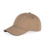 Contrasterende sandwichpet 6 panelen Oeko-Tex Camel/Black one size