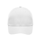 6 Panel Polyester Peach Cap white