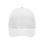 6 Panel Polyester Peach Cap white