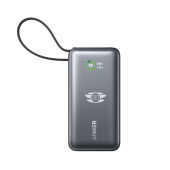 Anker Nano Powerbank 30 W, met ingebouwde USB-C-kabel, zwart