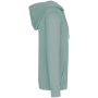 Ecologische uniseks sweater met rits en capuchon French Terry Washed Jade Green 4XL