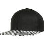 Checkerboard Snapback black/white one size