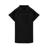 Kinderponcho met capuchon van badstof Black 6/10 jaar