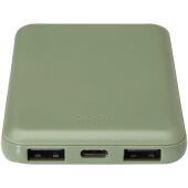 Asama type-C powerbank van 5000 mAh van gerecycled plastic - Heather groen