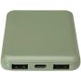 Asama type-C powerbank van 5000 mAh van gerecycled plastic - Heather groen