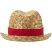 Pricus strohoed - Rood/Naturel
